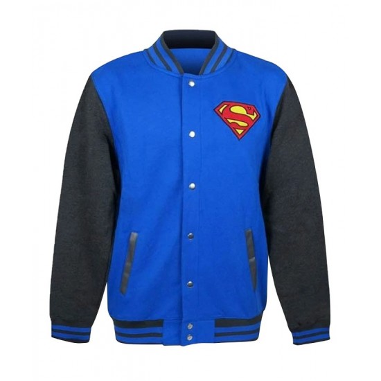 DC Comics Superman Bomber Varsity Jacket DC Comics Superman Bomber Varsity Jacket