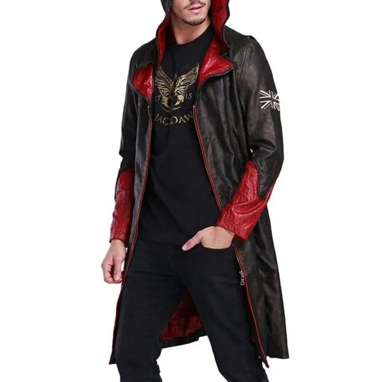DMC Dante Leather Hooded Coat DMC Dante Leather Hooded Coat