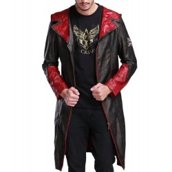 DMC Dante Leather Hooded Coat