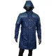 DMC Devil May Cry 5 Nero Blue Trench Hooded Coat Jacket DMC Devil May Cry 5 Nero Blue Trench Hooded Coat Jacket