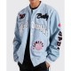 DaBaby Sky Blue Varsity Jacket DaBaby Sky Blue Varsity Jacket