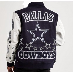 Dallas Cowboys 5X Super Bowl Champions Mash Up Varsity Jacket