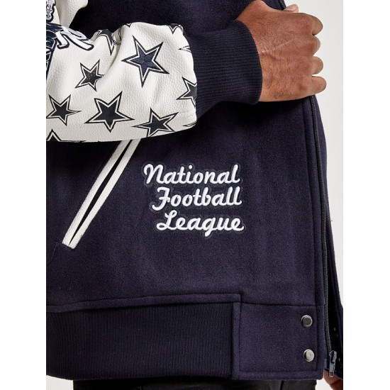 Dallas Cowboys 5X Super Bowl Champions Mash Up Varsity Jacket