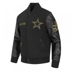 Dallas Cowboys Full-Zip Black Varsity Jacket