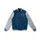 Dallas Cowboys Gray and Blue Wool/Leather Varsity Jacket