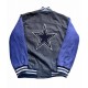 Dallas Cowboys Letterman Wool Gray and Blue Jacket Dallas Cowboys Letterman Wool Gray and Blue Jacket