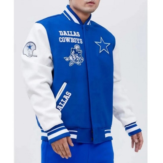 Dallas Cowboys Mash Up Varsity Jacket Dallas Cowboys Mash Up Varsity Jacket