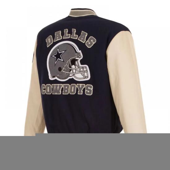 Dallas Cowboys Navy & Cream Varsity Jacket Dallas Cowboys Navy & Cream Varsity Jacket