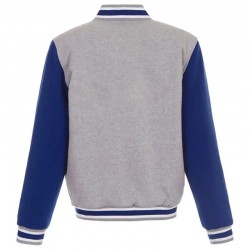 Dallas Mavericks Gray and Royal Varsity Wool Jacket