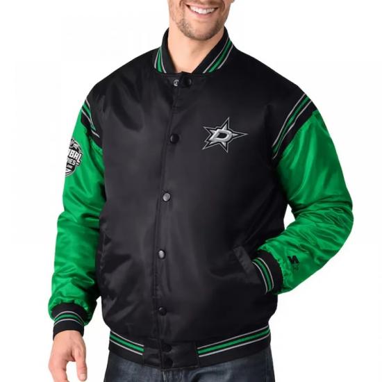 Dallas Stars 2024 Global Series Varsity Satin Jacket Dallas Stars 2024 Global Series Varsity Satin Jacket