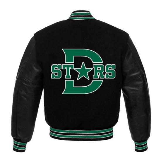 Dallas Stars Varsity Wool Leather Jacket