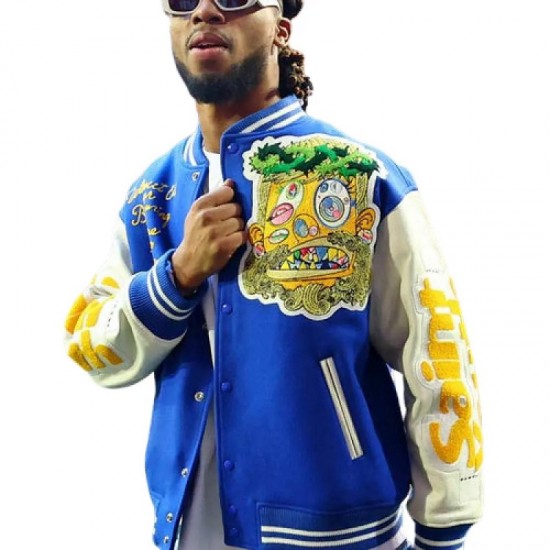 Damar Hamlin Super Bowl Blue Varsity Jacket Damar Hamlin Super Bowl Blue Varsity Jacket