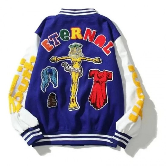 Damar Hamlin Super Bowl Blue Varsity Jacket Damar Hamlin Super Bowl Blue Varsity Jacket
