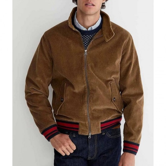 Damson Idris Snowfall Corduroy Varsity Jacket Damson Idris Snowfall Corduroy Varsity Jacket