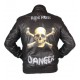 Danger Skull & Bone Ride Print Biker Leather Jacket for Men Danger Skull & Bone Ride Print Biker Leather Jacket for Men