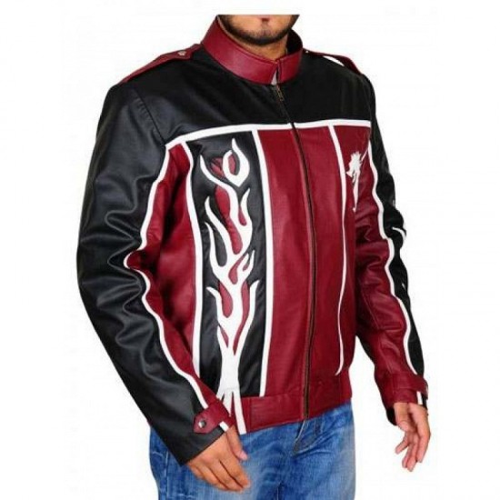 Daniel Bryan WWE Black And Red Leather Jacket Daniel Bryan WWE Black And Red Leather Jacket