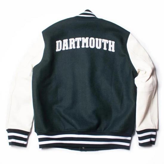 Dartmouth Green and White Varsity Jacket