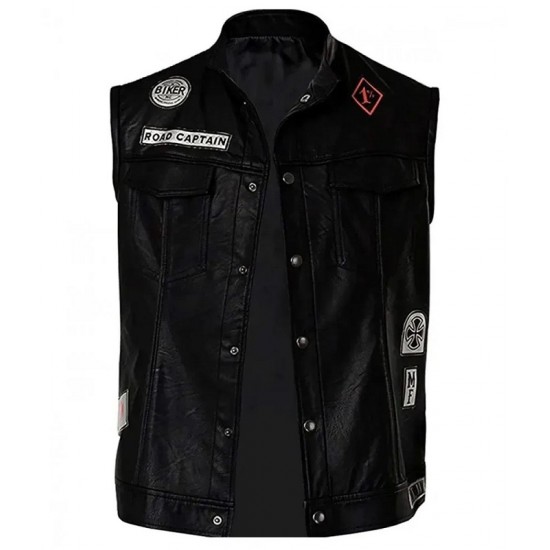 Deacon John Mongrel Farewell Motorcycle Leather Vest Deacon John Mongrel Farewell Motorcycle Leather Vest