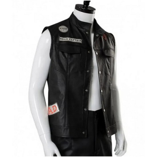 Deacon John Mongrel Farewell Motorcycle Leather Vest Deacon John Mongrel Farewell Motorcycle Leather Vest