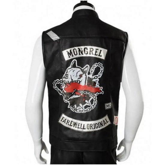 Deacon John Mongrel Farewell Motorcycle Leather Vest Deacon John Mongrel Farewell Motorcycle Leather Vest