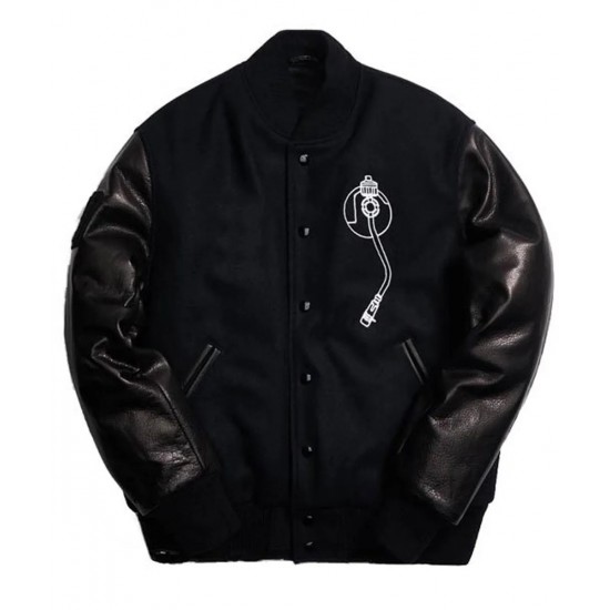 Def Jam Recording Black Varsity Jacket Def Jam Recording Black Varsity Jacket