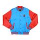 Delaware State Sky Blue and Red Baseball Jacket