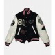 Denim Tears X Our Legacy TTL Black Wool and White Leather Varsity Jacket Denim Tears X Our Legacy TTL Black Wool and White Leather Varsity Jacket