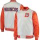 Denver Broncos Starter White and Orange Satin Jacket