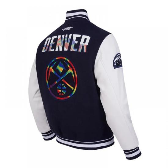 Denver Nuggets 2024/25 City Edition Chenille Navy Varsity Jacket