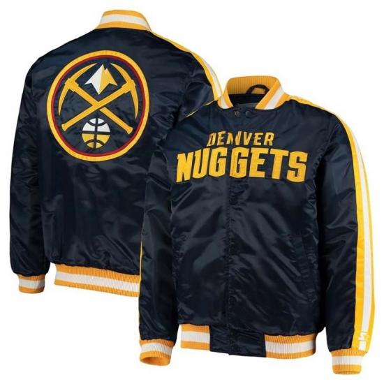 Denver Nuggets Biker Varsity Jacket