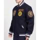 Denver Nuggets Crest Emblem Navy Varsity Wool Jacket