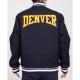 Denver Nuggets Crest Emblem Navy Varsity Wool Jacket