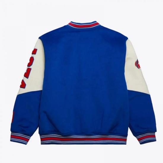 Denver Nuggets Team History Royal Vintage Logo Varsity Jacket