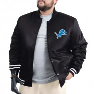 Detroit Lions Adaptive Varsity Satin Jacket