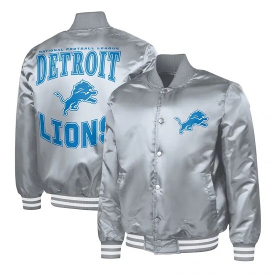 Detroit Lions Adaptive Varsity Satin Jacket