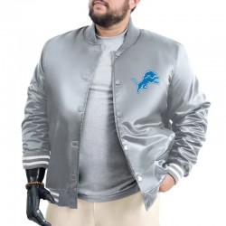 Detroit Lions Adaptive Varsity Satin Jacket