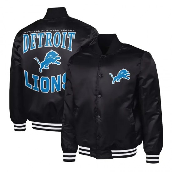 Detroit Lions Adaptive Varsity Satin Jacket
