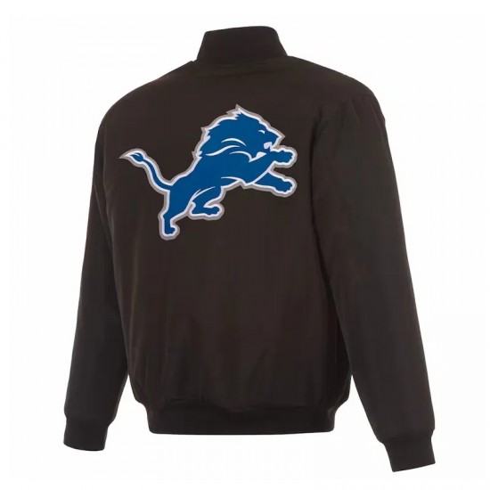 Detroit Lions Black Reversible Flight Jacket Detroit Lions Black Reversible Flight Jacket