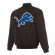 Detroit Lions Black Reversible Flight Jacket Detroit Lions Black Reversible Flight Jacket