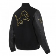 Detroit Lions Black Varsity Jacket