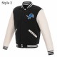 Detroit Lions Black and White Varsity Jacket Detroit Lions Black and White Varsity Jacket