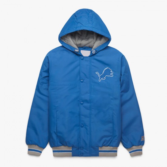 Detroit Lions Blue Hooded Jacket