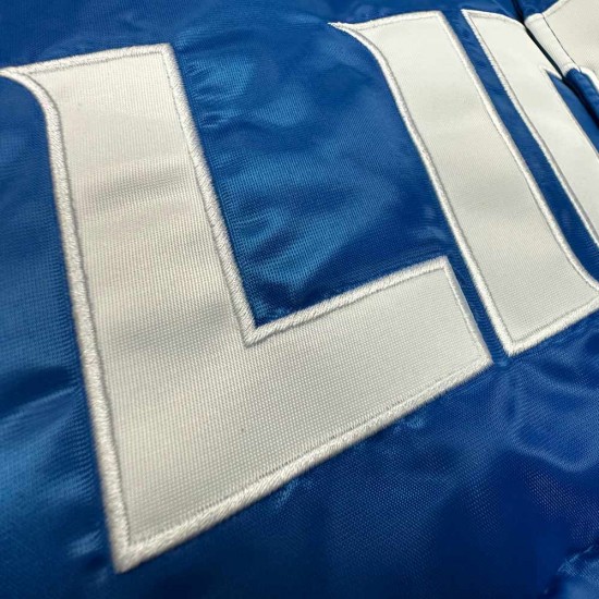 Detroit Lions Bubble Puffer Satin Jacket