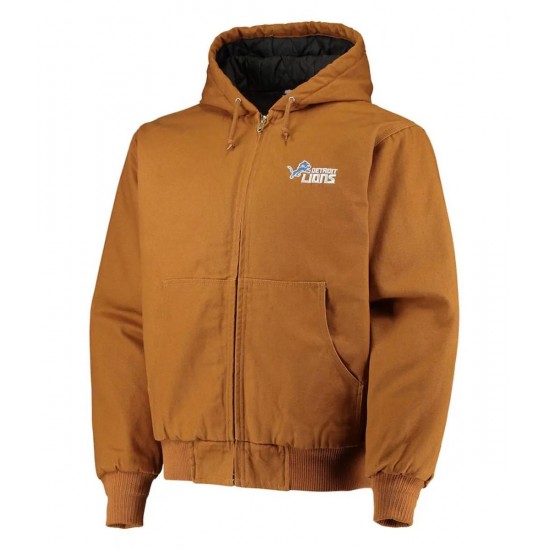 Detroit Lions Dunbrooke Brown Cotton Jacket Detroit Lions Dunbrooke Brown Cotton Jacket