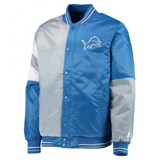 Detroit Lions Leader Varsity Satin Jacket