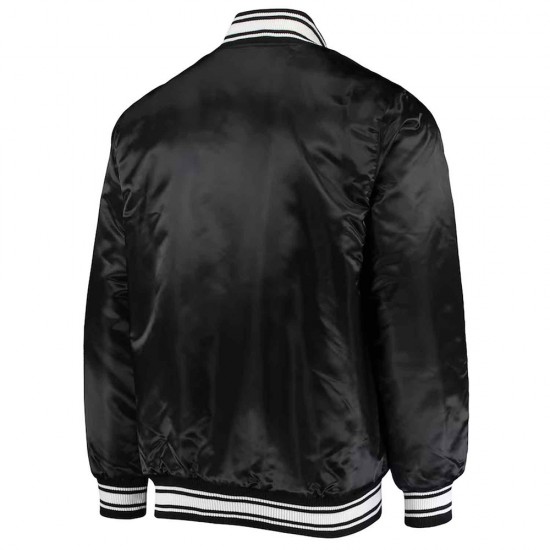 Detroit Lions Locker Room Black Satin Jacket Detroit Lions Locker Room Black Satin Jacket