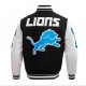 Detroit Lions Mashup Rib Varsity Wool/Leather Jacket