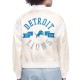Detroit Lions Printed Logo Varsity Satin Jacket Detroit Lions Printed Logo Varsity Satin Jacket