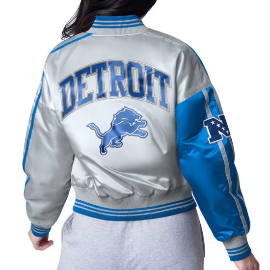 Detroit Lions Zone Blitz Blue/Silver Jacket Detroit Lions Zone Blitz Blue/Silver Jacket