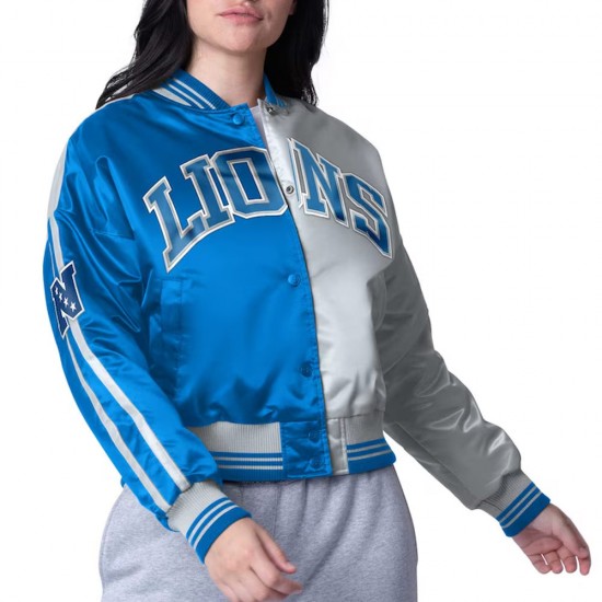 Detroit Lions Zone Blitz Blue/Silver Jacket Detroit Lions Zone Blitz Blue/Silver Jacket